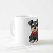 Schnauzer-Hund-Patchwork Kaffeetasse (Vorderseite Links)