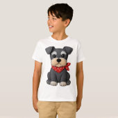 Schnauzer-Hund-Patchwork T-Shirt (Vorne ganz)