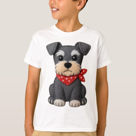 Schnauzer-Hund-Patchwork T-Shirt (Vorderseite)