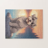 Schnauzer-Hund Puzzle (Horizontal)
