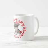Schnauzer-Hund, schlampige Küsse Kaffeetasse (VorderseiteRechts)