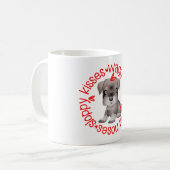 Schnauzer-Hund, schlampige Küsse Kaffeetasse (Vorderseite Links)