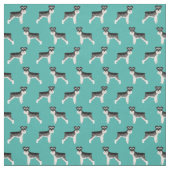 Schnauzer-Hund Schwarz-Weiß-Tier-Aqua Stoff (Muster)