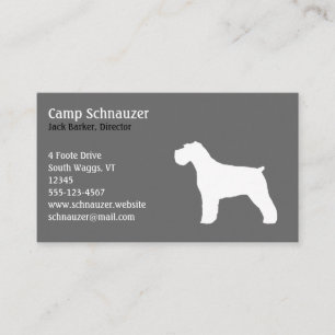 Schnauzer-Hund-Silhouette Visitenkarte