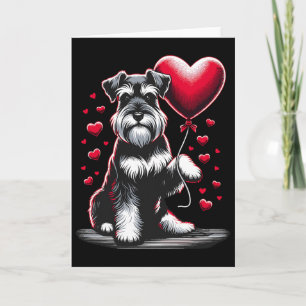 Schnauzer Hund Valentinstag Hundebesitzer Valentin Karte