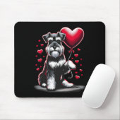 Schnauzer Hund Valentinstag Hundebesitzer Valentin Mousepad (Mit Mouse)