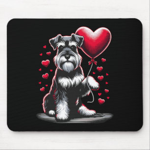 Schnauzer Hund Valentinstag Hundebesitzer Valentin Mousepad
