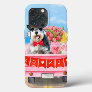 Schnauzer-Hund Valentinstag LKW Herzen Case-Mate iPhone Hülle
