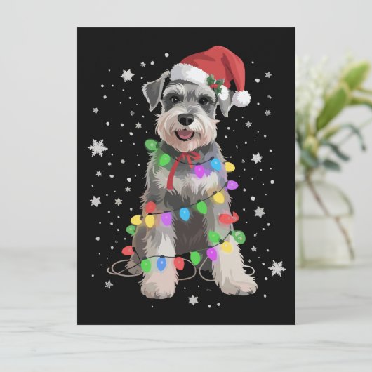 Schnauzer Hunde Baum Weihnachten Xmas Haustier Tie (Stehend Vorderseite)