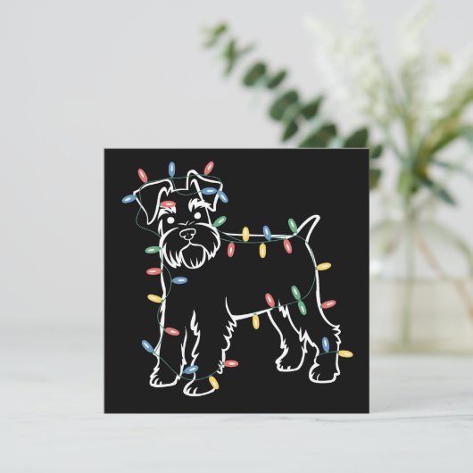 Schnauzer Hunde Baum Weihnachten Xmas Haustier Tie (Stehend Vorderseite)