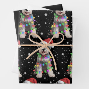 Schnauzer Hunde Baum Weihnachten Xmas Haustier Tie Geschenkpapier Set