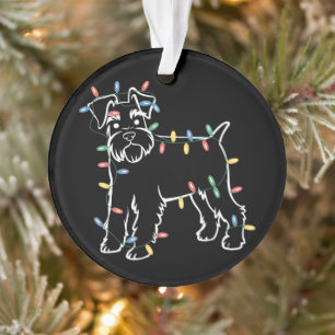 Schnauzer Hunde Baum Weihnachten Xmas Haustier Tie Ornament
