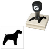 Schnauzer Hunde-Silhouette mit natürlichen Diskett Gummistempel (Stempel)