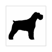 Schnauzer Hunde-Silhouette mit natürlichen Diskett Gummistempel (Prägung)