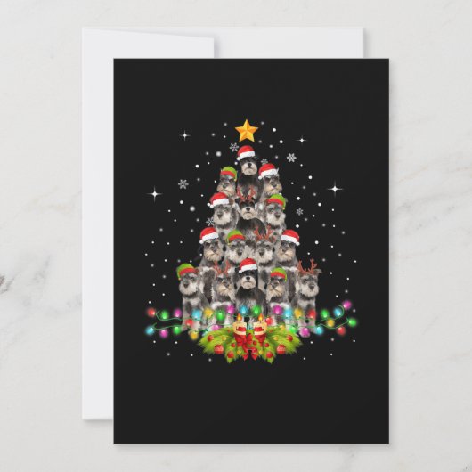 Schnauzer Hunde Trewein Weihnachten Weihnachten We Ankündigung (Vorderseite)