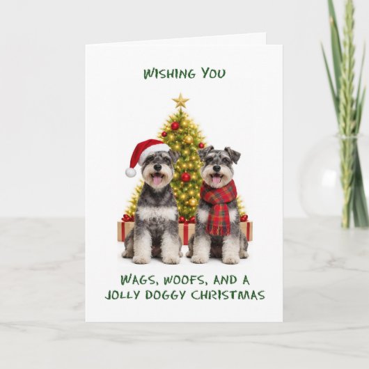 Schnauzer Hunde Weihnachten (Vorderseite)