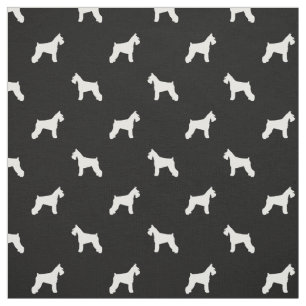 Schnauzer-Hundegewebe - Schwarzweiss Stoff