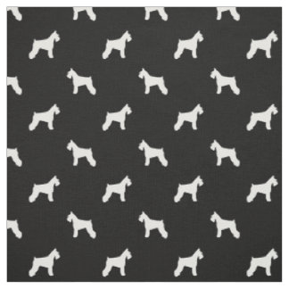 Schnauzer-Hundegewebe - Schwarzweiss Stoff