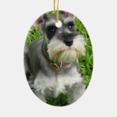 Schnauzer-Hundeverzierung Keramikornament (Hinten)
