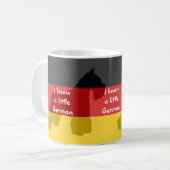 Schnauzer "ich weiß wenig deutsche" Kaffee-Tasse Kaffeetasse (Vorderseite Links)