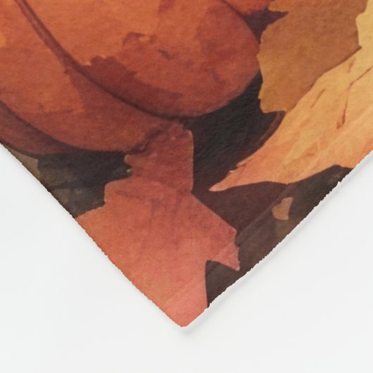 Schnauzer im Herbst hinterlässt Erntedank Art Fleecedecke (Ecke)