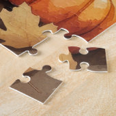 Schnauzer im Herbst hinterlässt Erntedank Art Puzzle (Seite)