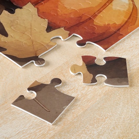 Schnauzer im Herbst hinterlässt Erntedank Art Puzzle (Seite)