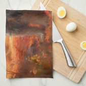 Schnauzer im Herbst Leaves Fall Inspiriert Geschirrtuch (Viertel Falte)