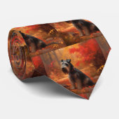 Schnauzer im Herbst Leaves Fall Inspiriert Krawatte (Gerollt)