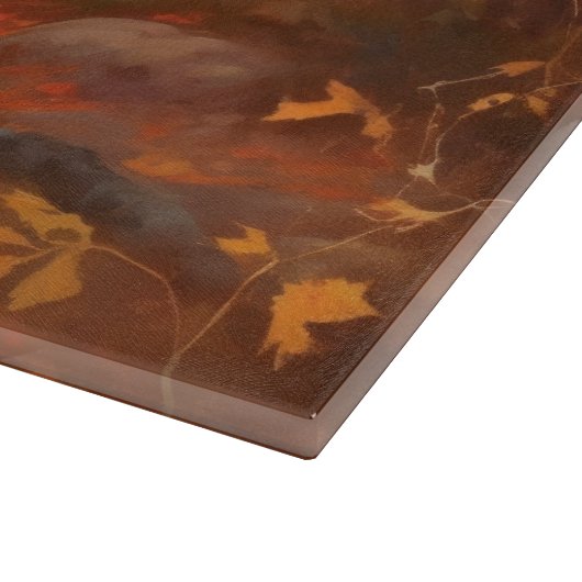 Schnauzer im Herbst Leaves Fall Inspiriert Schneidebrett (Ecke)