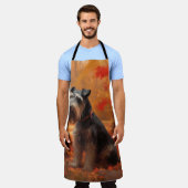 Schnauzer im Herbst Leaves Fall Inspiriert Schürze (Getragen)