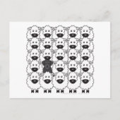 Schnauzer im Schafe Postkarte (Vorderseite)