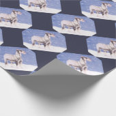 Schnauzer im Schnee-Hundekunst-Packpapier Geschenkpapier (Ecke)