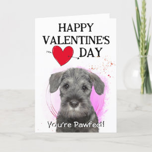 Schnauzer individuell gestaltete Valentinstag-Gruß Feiertagskarte
