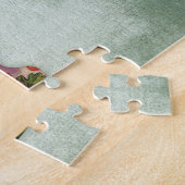 Schnauzer Jigsaw Puzzle Dog Floral on Green (Seite)