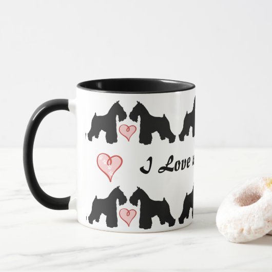 Schnauzer-Kaffee-Tasse Tasse (Mit Donut)