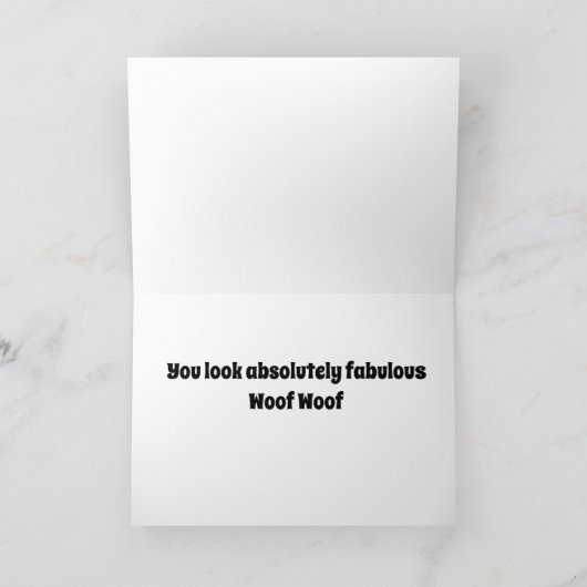 SCHNAUZER KANN NICHT GLAUBEN, DASS SIE SICH AM GEB KARTE (Innenseite)