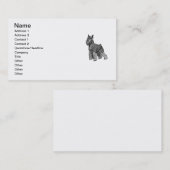 Schnauzer kardiert Schablone Visitenkarte (Vorne/Hinten)