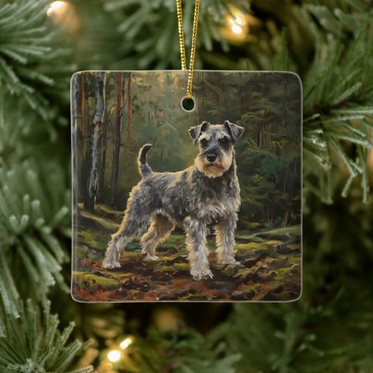 Schnauzer  keramikornament (Baum)