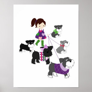 Schnauzer Kinderzimmer Wall Art Poster
