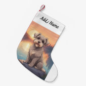 Schnauzer kleiner weihnachtsstrumpf (Vorderansicht (hängend))