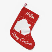 Schnauzer Kleiner Weihnachtsstrumpf (Vorderansicht (hängend))