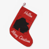 Schnauzer Kleiner Weihnachtsstrumpf (Vorderansicht (hängend))