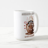 Schnauzer Kuscheln & Heiße Schokolade Kaffeetasse (VorderseiteRechts)