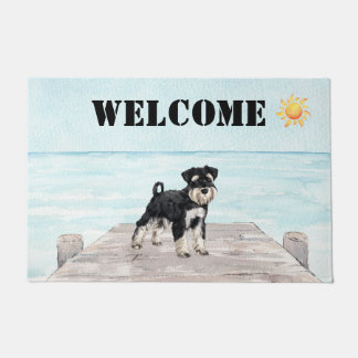 Schnauzer Lake Summer Door Mat Fußmatte