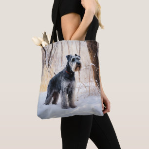 Schnauzer Lass es schneien Weihnachten Tasche