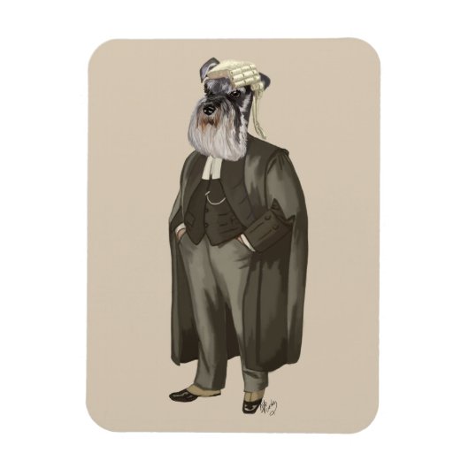 Schnauzer Lawyer 2 Magnet (Vertikal)