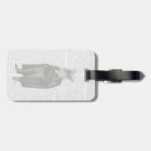 Schnauzer Lawyer Gepäckanhänger (Rückseite horizontal)