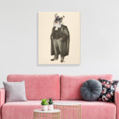 Schnauzer Lawyer Leinwanddruck (Insitu (Wohnzimmer))