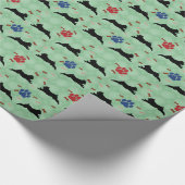 Schnauzer Leaping Geschenkpapier (Ecke)